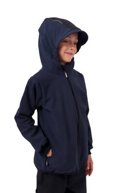 Detská softshellová bunda, tmavomodrá s čiernou, Kolekcia 2020