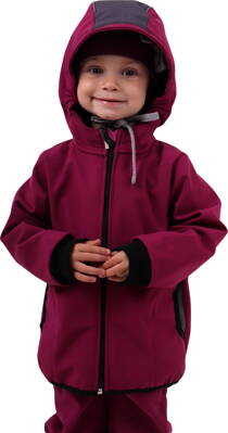 Detská softshellová bunda, fuchsiová, Kolekcia 2020