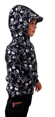 Chlapčenská softshellová bunda, pirátske lebky, Kolekcia 2020