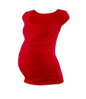 Tehotenské tričko Johanka, mini rukáv, červené