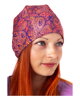 Dámska športová funkčná čiapka, oranžový jóga vzor
