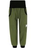Khaki softshellové kalhoty (s fleecem)