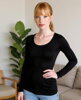 Dámske tričko Brigita dl.rukáv,čierna 