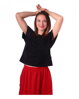 Crop top tričko Edita, čierne