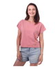 Crop top tričko Edita, staroružové