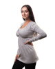 Dojčiaca, tehotenská tunika Anička, dlhý rukáv, sivý melír