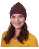 Dámska obojstranná bavlnená čiapka, čierna + bordo
