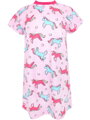 Dievčenská nočná košeľa s krátkym rukávom Farebné jednorožce