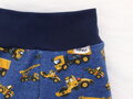 Šortky pre bábätká s bagrami a jeansovým motívom