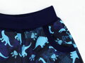 Chlapčenské softshellové nohavice s fleecom, Dinosaury na modrej 