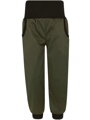 Detské elastické letné softshellové nohavice, khaki