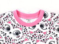 Dievčenské pyžamo s krátkym rukávom Mačky a srdiečka