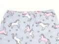 Dievčenské pyžamo s krátkym rukávom Jednorožce na sivej