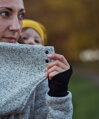 Lisa - mikina, sveter na nosenie detí vpredu a vzadu, sivý melír
