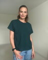 Tričko na dojčenie so zipsom Kira, oversized – fľaškovo zelené S/M