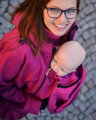 Softshellová bunda na nosenie detí Alica, fuchsiová