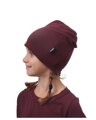 Detská bavlnená čiapka, obojstranná, čierna + bordo