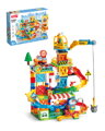 Stavebnica parkovací dom s dráhou a žeriavom – veľké kocky pre deti od 3 rokov, 191 dielikov