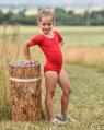 Dres dievčenský baletný /gymnastický, červený