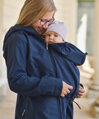 Softshellová bunda na nosenie detí Pavla, tmavo modrá