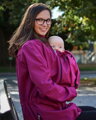 Softshellová bunda na nosenie detí Alica, fuchsiová
