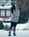 Elsa - mikina, sveter na nosenie detí vpredu, sivý melír