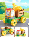 Stavebnica obchod s ovocím s autom, 133 dielikov, pre deti od 3 rokov