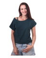 Crop top tričko Edita, tmavozelená