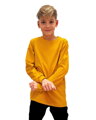 Detské tričko, dlhý rukáv, horčicové 