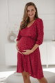 Tehotenské šaty na dojčenie Lovely Dress, Red with Dots