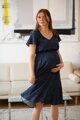 Tehotenské šaty na dojčenie Lovely Midi Dress Navy SS