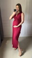 Tehotenské maxi šaty na dojčenie Loop Maxi Dress Burgundy
