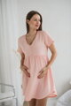 Tehotenská mušelínová nočná košeľa Aurora Sweet Pink