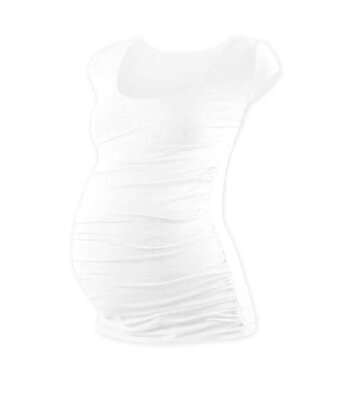 Tehotenské tričko Johanka, mini rukáv, biele