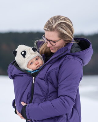 Zimná tehotenská a nosičská bunda Zora, fialová