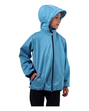 Detská softshellová bunda, svetlomodrý melír, Kolekcia 2021