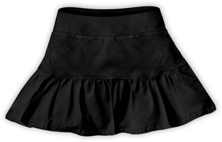 Dievčenská bavlnená suknička, čierna