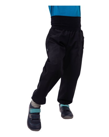 Jarné/letné detské softshellové nohavice, čierne