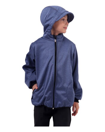 Detská softshellová bunda, tm.modrý melír, Kolekcia 2021