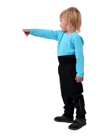 Detské softshellové nohavice, čierne