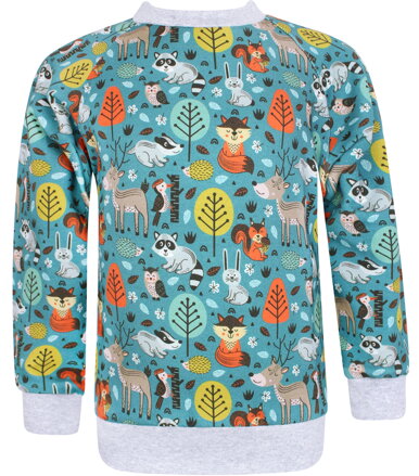 Detská mikina Zvieratá na petrolejovej