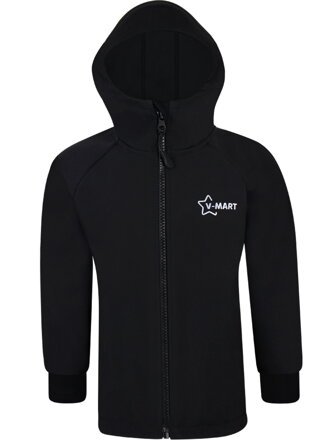 Premium detská softshellová bunda, čierna