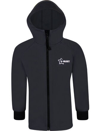 Detská softshellová bunda Premium, tmavosivá