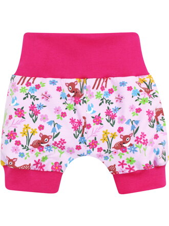 Šortky pre bábätká so srnkami a kvietkami