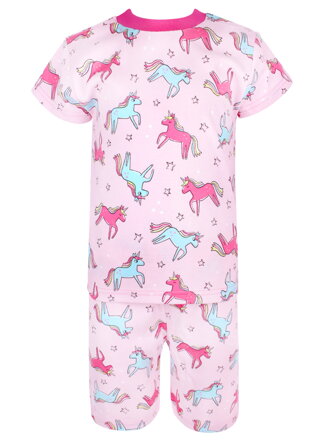 Dievčenské pyžamo s krátkym rukávom Farební jednorožci