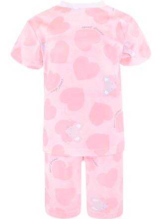 Dievčenské pyžamo s krátkym rukávom Myši a srdcia