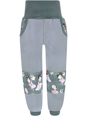 Dievčenské SLIM tepláky s dvojitými kolenami - Baleríny