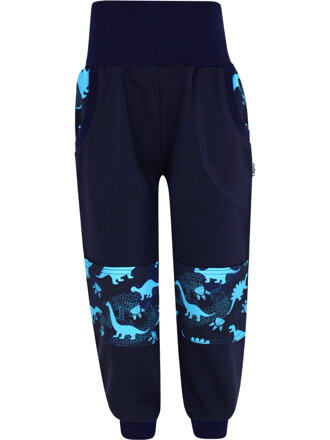 Chlapčenské SLIM tepláky s dvojitými kolenami - Dinosaury