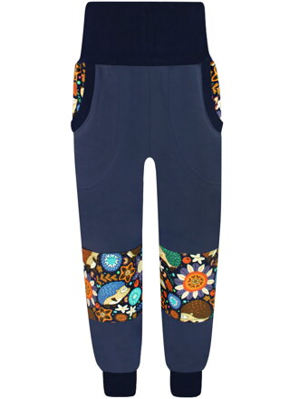 Detské SLIM tepláky s dvojitými kolenami - Ježkovia