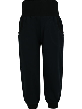 Detské SLIM tepláky s vysokým pásom - čierne